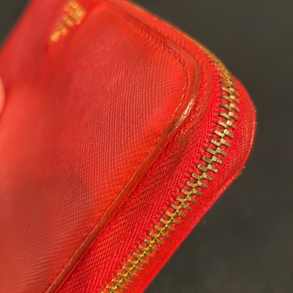 Prada Scarlet Red Zip-Around Wallet - Picture 10 of 15